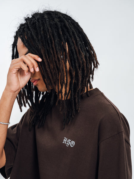 LOGO HEAVY BOX TEE MADURO
