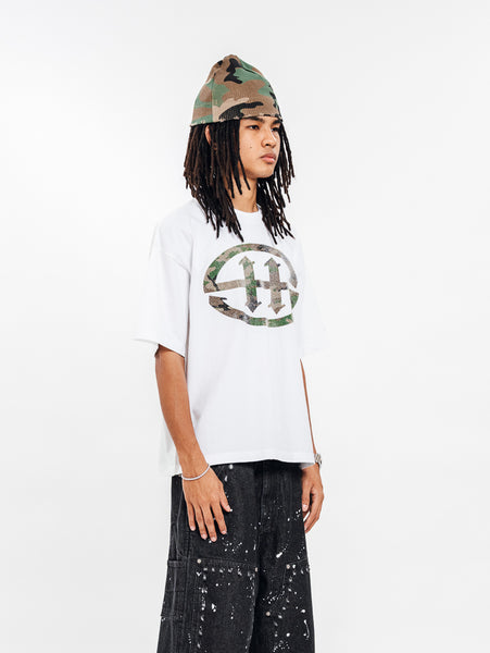 EMBLEM CAMOU BOX TEE WHITE