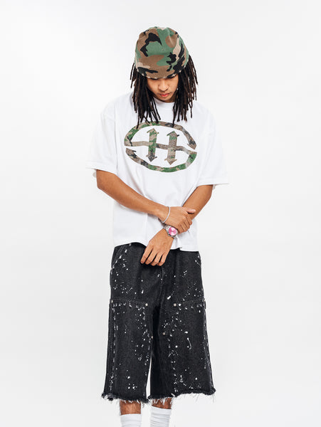 EMBLEM CAMOU BOX TEE WHITE