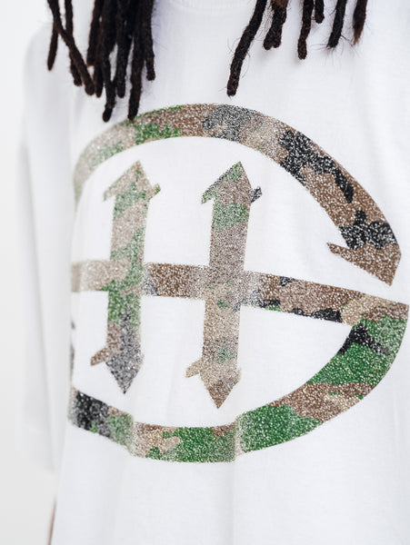 EMBLEM CAMOU BOX TEE WHITE