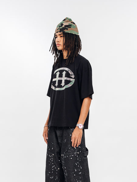 EMBLEM CAMOU BOX TEE BLACK