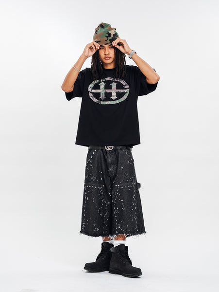 EMBLEM CAMOU BOX TEE BLACK