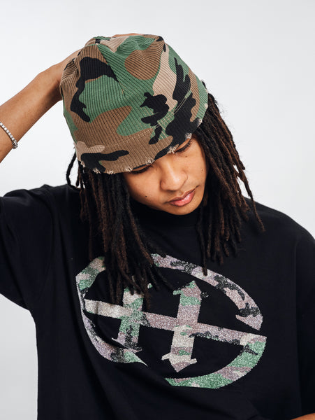 EMBLEM CAMOU BOX TEE BLACK