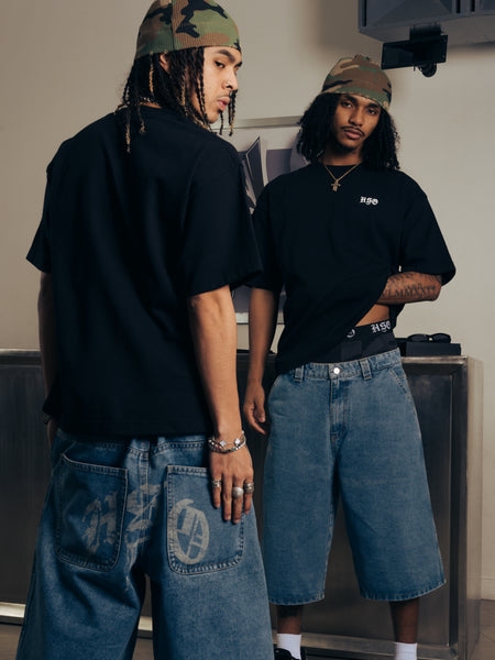BEAM BAGGY DENIM SHORTS