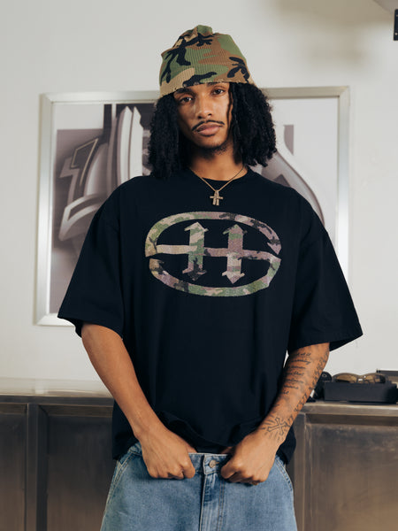 EMBLEM CAMOU BOX TEE BLACK