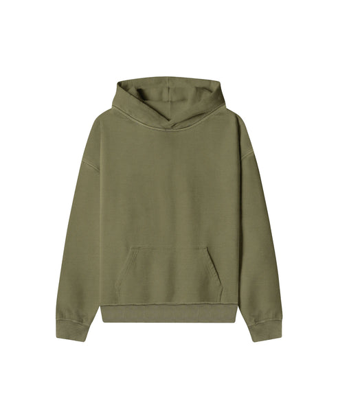 OVERSIZED WASHED HOODIE IN OLIVE