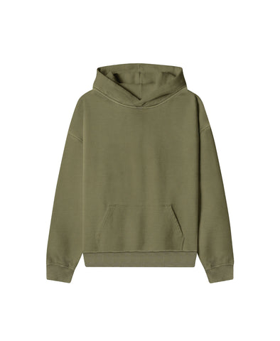 OVERSIZED WASHED HOODIE IN OLIVE