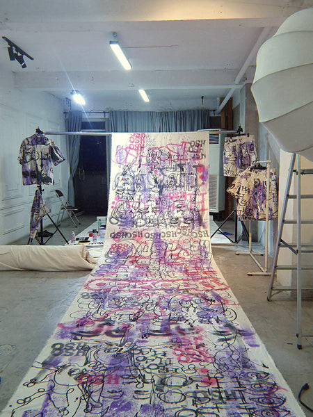 PAINTED BAGGY SHORTS (1 OF 1)