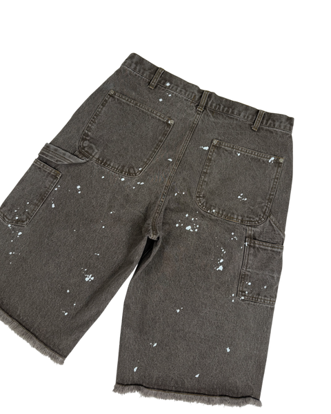 DISTRESSED CARPENTER SHORTS BROWN