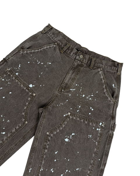 DISTRESSED CARPENTER SHORTS BROWN