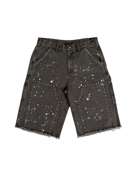 DISTRESSED CARPENTER SHORTS BROWN