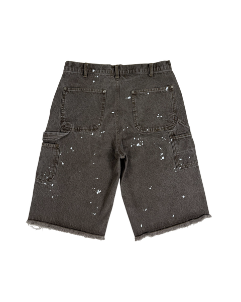 DISTRESSED CARPENTER SHORTS BROWN