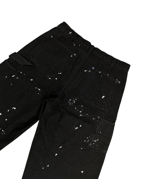 DISTRESSED CARPENTER SHORTS BLACK