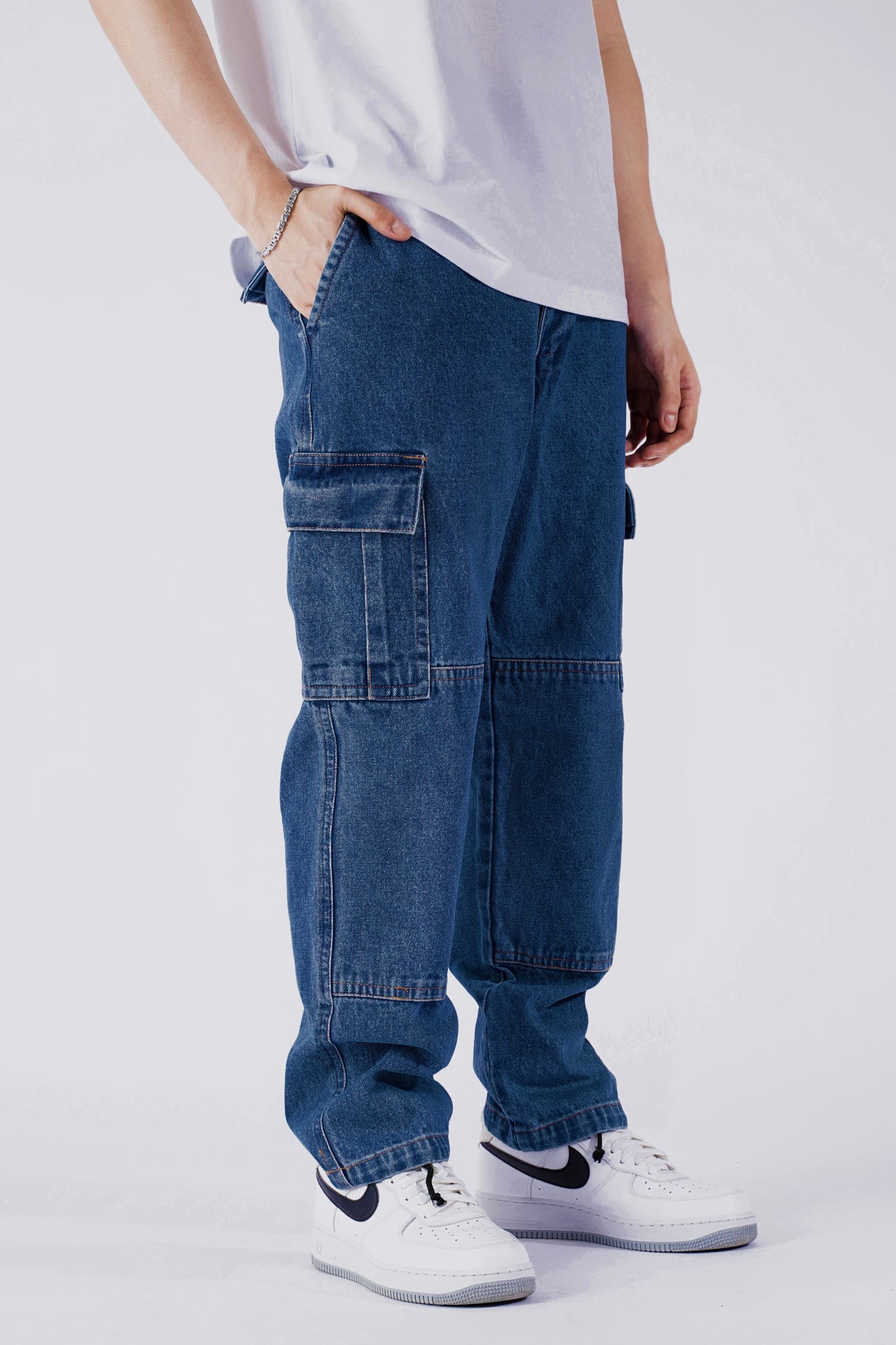 DENIM CLASSIC CARGO PANTS - DARK – HSO