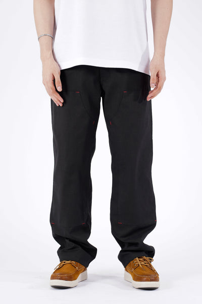 DOUBLE KNEE UTILITY PANTS IN BLACK