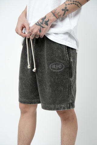 WASHED SHORTS IN BLACK