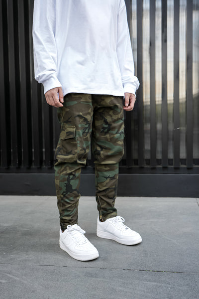 CAMOU CARGO WITH ZIP