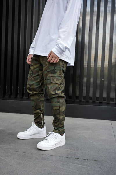 CAMOU CARGO WITH ZIP