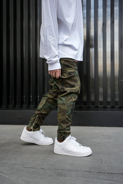 CAMOU CARGO WITH ZIP