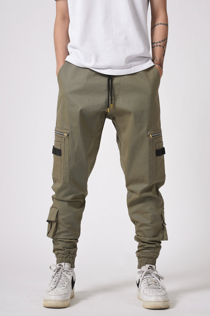 10 POCKETS CARGO PANTS IN OLIVE – HSO