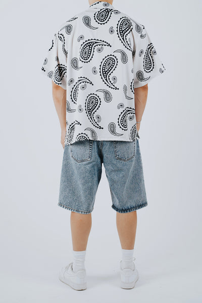 PAISLEY OPEN COLLAR SHIRT