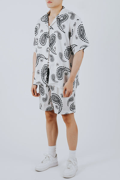 PAISLEY OPEN COLLAR SHIRT