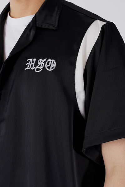 BOWLING SHIRT IN BLACK