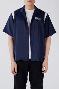 BOWLING SHIRT IN NAVY BLUE