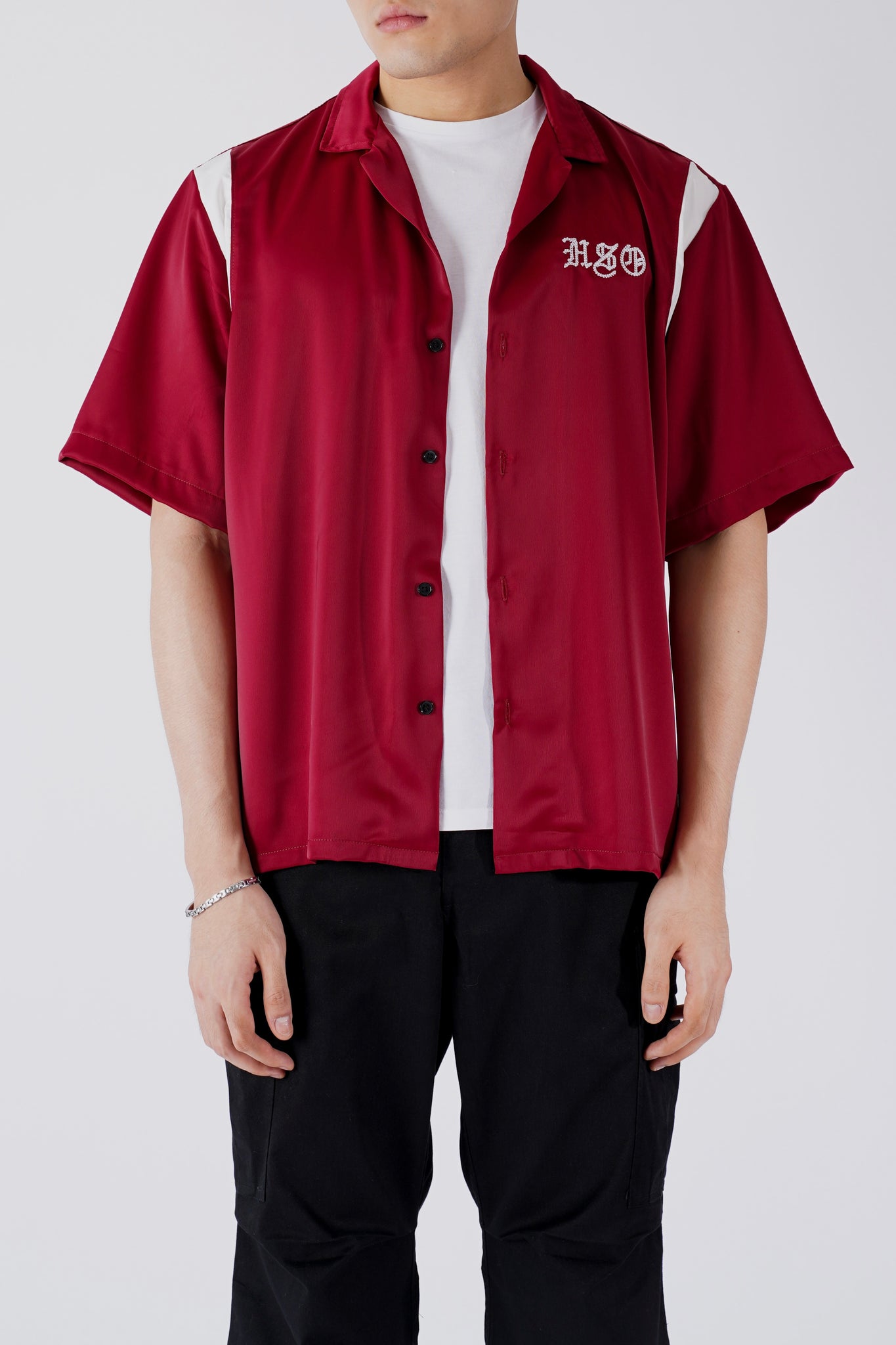 BOWLING SHIRT IN MAROON