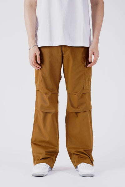 FLARED PANTS IN BROWN