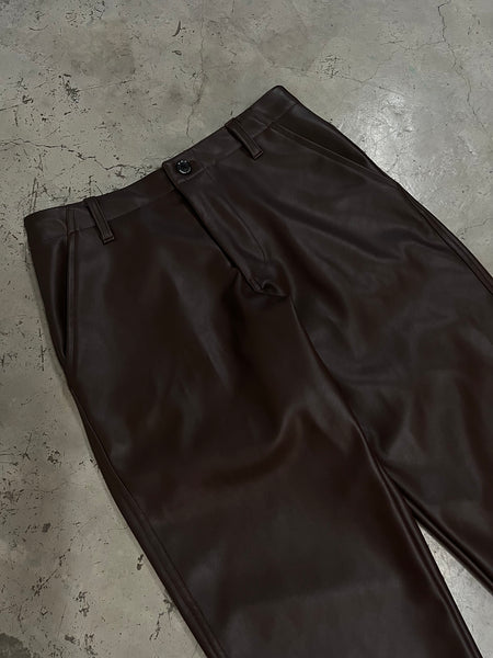 LEATHER PANTS - BROWN